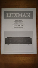 Luxman LV-111 / 110 Manuale di istruzioni Operating Instuctions Manual