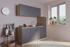Cucina Mini Cucina Singola Cucinino Rovere Grigio Luis 180 CM