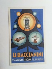 Cartolina Pubblicitaria Baccianini Stufe a Gas Roma Siro 