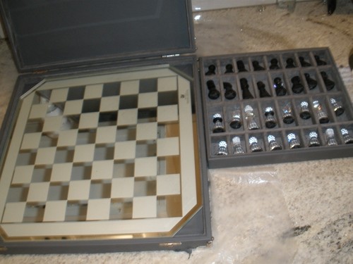 Set scacchi vetro cristallo - set,