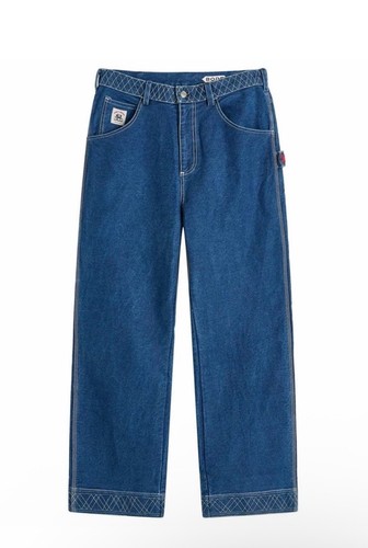 Bode pantalone denim ricamato - pantalone,