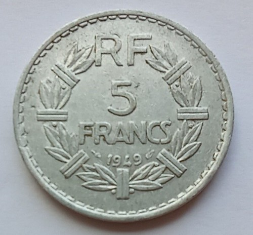Francs lavrillier 1949 - 5,