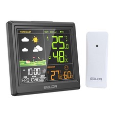 Stazione Meteo Wireless con Sensore Esterno Display a Colori Temperatura Umidità