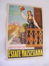 Pubblicità - Estate Valsesiana 1948 - non spedita f. g. 