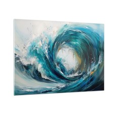 Quadro su Vetro 70x50cm Oceano
