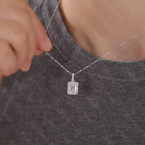 Ciondolo aureola moissanite