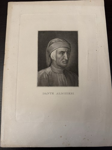 Dante alighieri antica stampa - dante,