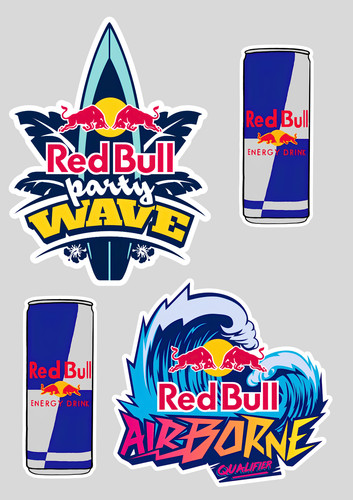 Stickers xxl vinyle red - 4x, "red