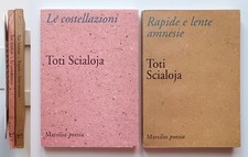 Toti Scialoja Rapide e lente amnesie 1994-Le costellazioni 1997 Marsilio poesia
