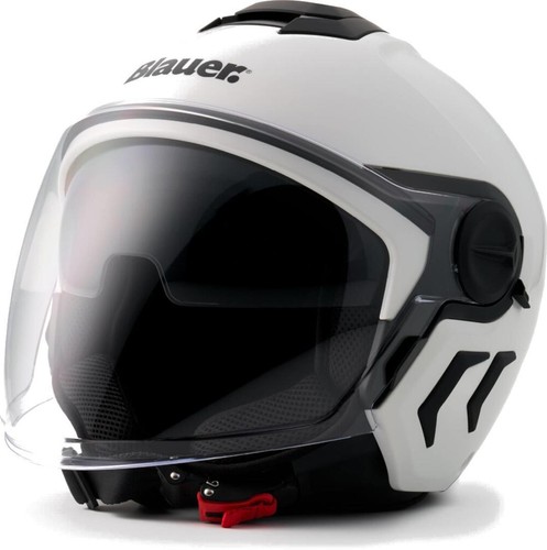 Casco jet blauer bianco - casco,