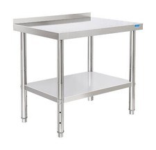 Stainless Steel Table for Prep & Work with Backsplash 24 x 30 Inches NSF Meta...