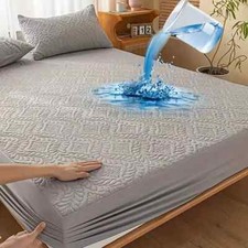 1pz Coprimaterasso Tinta Unita Spessore Lenzuolo Matrimoniale Morbido Comodo Protezione