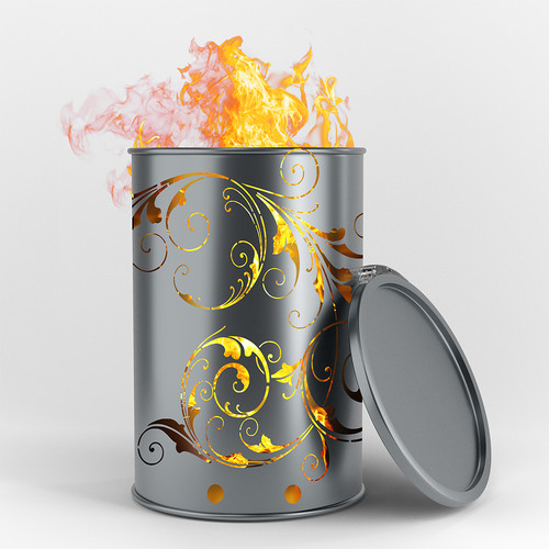 Bidone fuoco tralci idea - tralci, |