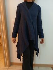 Maxi-Maglione BLU Lana/Alpaca S/M Lungo Ottime Condizioni