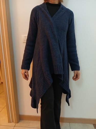 Maxi maglione blu - blu, lana/alpaca