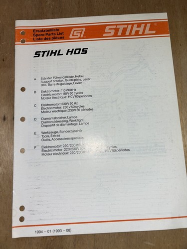 Manuale elenco ricambi