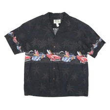 KY'S Camicia Hawaiana Nera