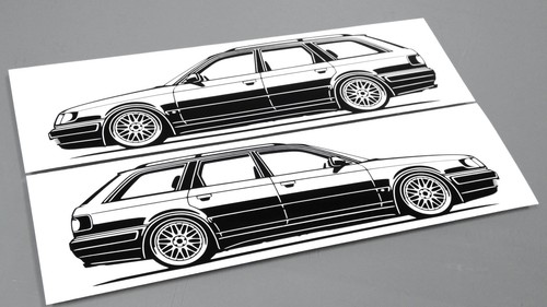 Adesivo audi 100 avant - adesivo,