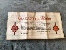 PERSEO VINTAGE BLANK WATCH GUARANTEE PAPER GARANZIA OROLOGIO UHREN RAILKING