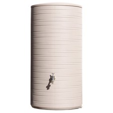 Bidone per pioggia barile per acqua con coperchio 280 litri Novara tortora