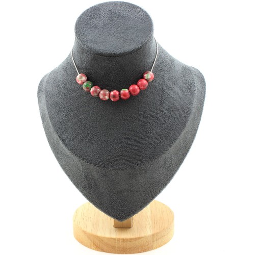 Collana perle diaspro - collana,