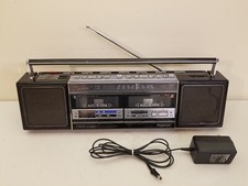 Vintage Radio AM/FM Panasonic BoomBox modello RX-FW50 anni 80 doppia cassetta *NUOVE CINTURE*