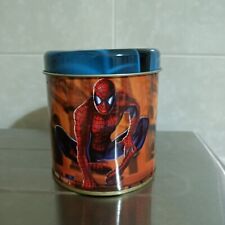 Scatola In Latta Barattolo Panettoncino Spider Man Anno 2002 Alto Cm 10  Cm Ø 10
