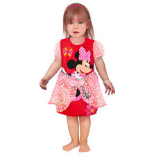 Vestito Costume Disney Baby Minnie Topolina Rosso Rosa Bambina