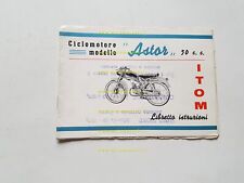 Itom Astor Sport 50 3M manuale uso manutenzione + catalogo ricambi originale