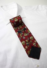 Cravatta Brooks Brothers Uomo Taglia Unica Bordeaux Motivo Punta In Seta Pura