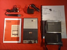 REGISTRATORE PHILIPS EL3302 K7 con: Alimentatore, Custodia, Microfono e manuali