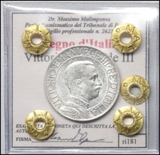 Regno d'italia 1 Lira 1913 SPL Vittorio Emanuele III moneta in argento periziata