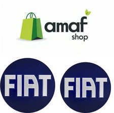 Stemma logo Blu fiat ADESIVO , Anteriore E Posteriore No 3d