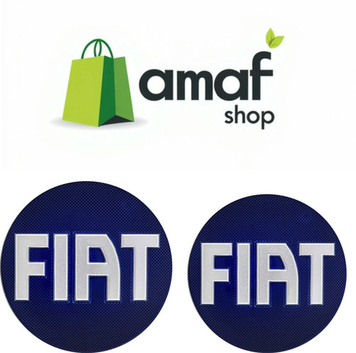 Stemma logo blu fiat adesivo - blu,