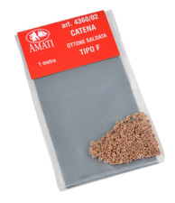 Amati 4360/02 Catena finissima tipo F in ottone 1mm x 1mt modellismo navale