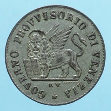 GOVERNO PROVVISORIO VENEZIA 15 CENTESIMI 1848 NUMISMATICA CURRENCY COINS