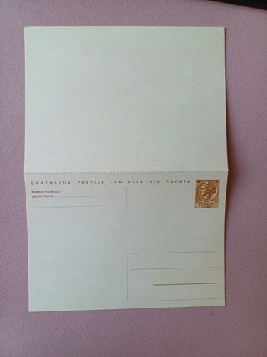 Cartolina intero postale lire - cartolina,