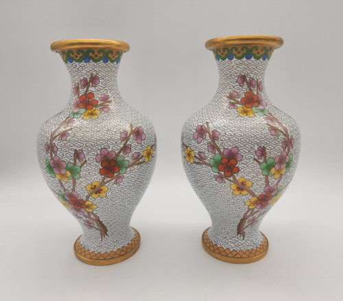 Vasi cloisonne cinesi - 2x,