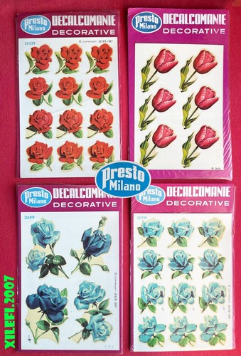 Fiori rose tulipani decal - rose,