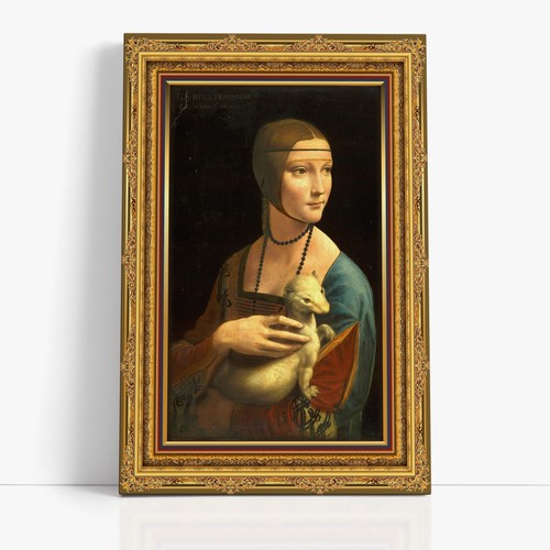 Quadro dama con ermellino - quadro,