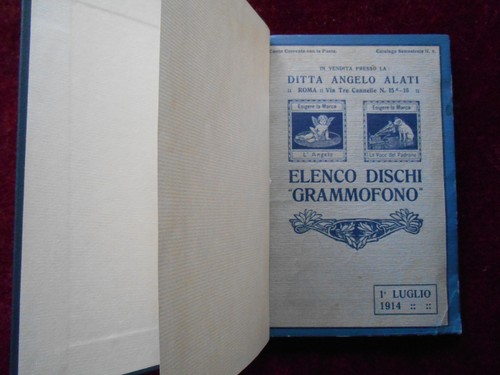 Catalogo elenco dischi giri - dischi, 78