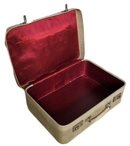 Valigia vintage panna con