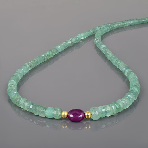 Collana naturale smeraldo - collana,