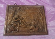 Antica Placca in Bronzo Scena