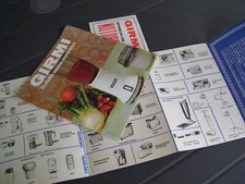 MANUALE GIRMI FRULLATORE VINTAGE garanzia e depliant con tutti i prodotti GIRMI