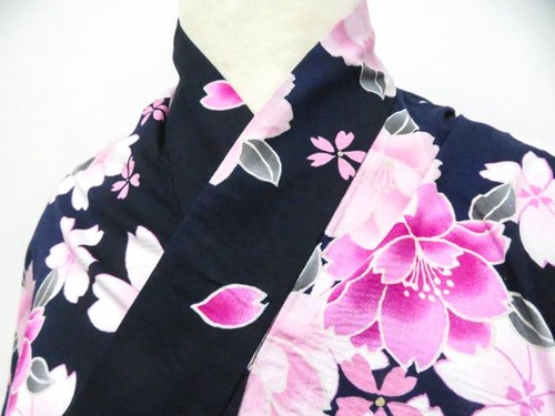 Kimono giapponese yukata navy - giapponese,