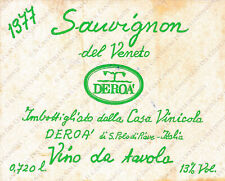 1977 SAN POLO DI PIAVE Vino SAUVIGNON Deroà Treviso etichetta pubblicitaria