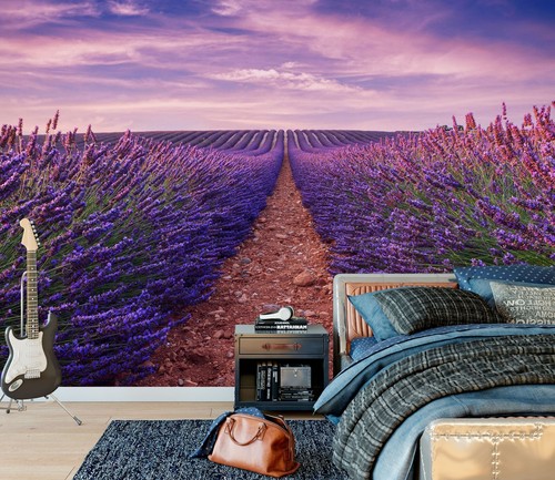 Carta parati lavanda - parati, 3d
