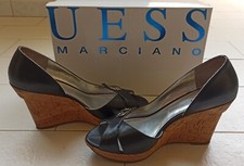 Sandalo aperto nero con plateau n°38