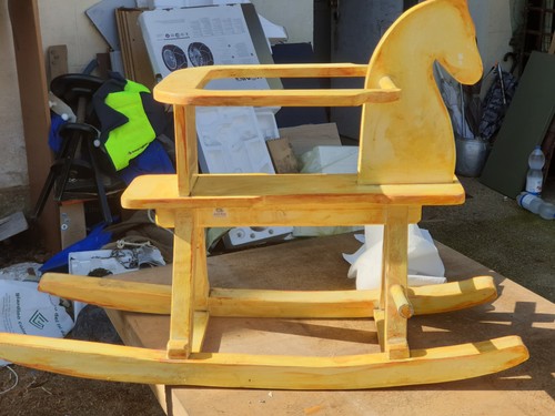 Cavallo dondolo legno - a, in